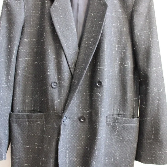Christian Dior Vintage Jeune Homme Sportif Black Tweed Breasted Blazer Size S - Picture 5 of 6